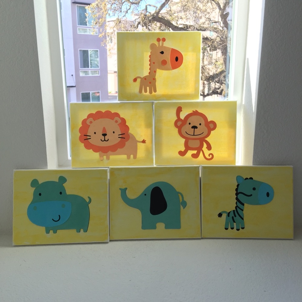 Safari Animal Canvases